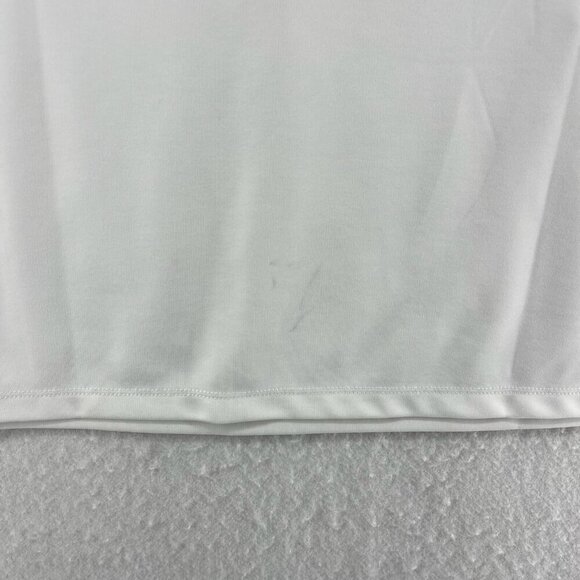 Ann Taylor Factory Tops Womens M White Lace Up V Neck Sleeveless Boho Minimalist - Picture 11 of 12